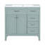 Meuble-lavabo 36 po avec lavabo, armoire de salle de bain avec tiroirs, structure solide et panneau de fibres à densité moyenne-729418412