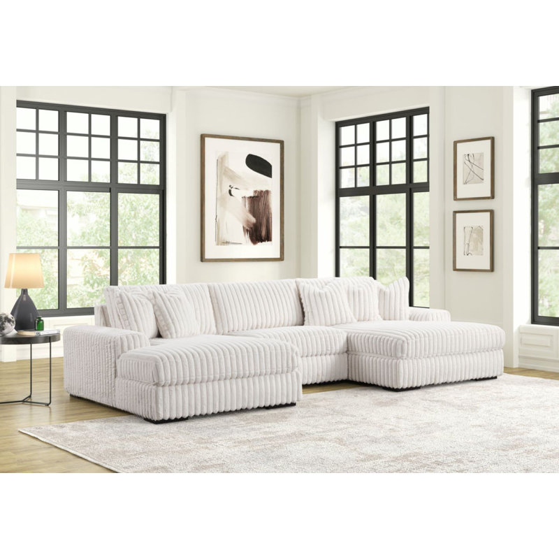 Canapé modulaire 3 pièces Sunday XL, Tissu beige