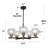 Geona 5-Light Dimmable Globe Chandelier Black Rods