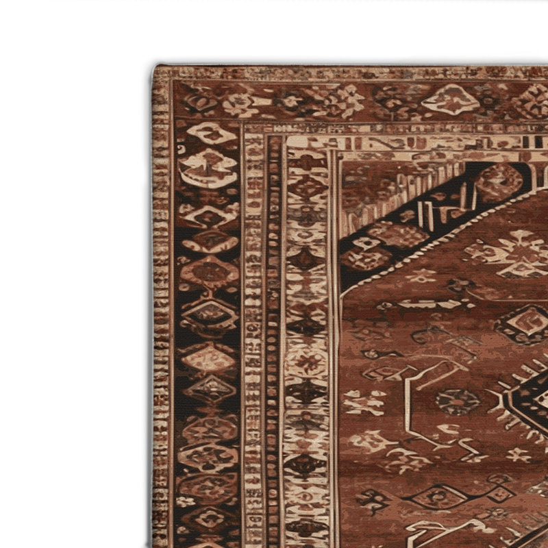 Tapis turc intérieur et extérieur brun, Rectangulaire 2 pi x 3 pi