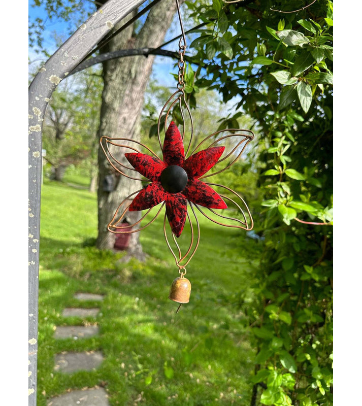 Red Open Petal Flower Ornament