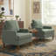 Fauteuil Clancy avec pieds en bois massif-116817608