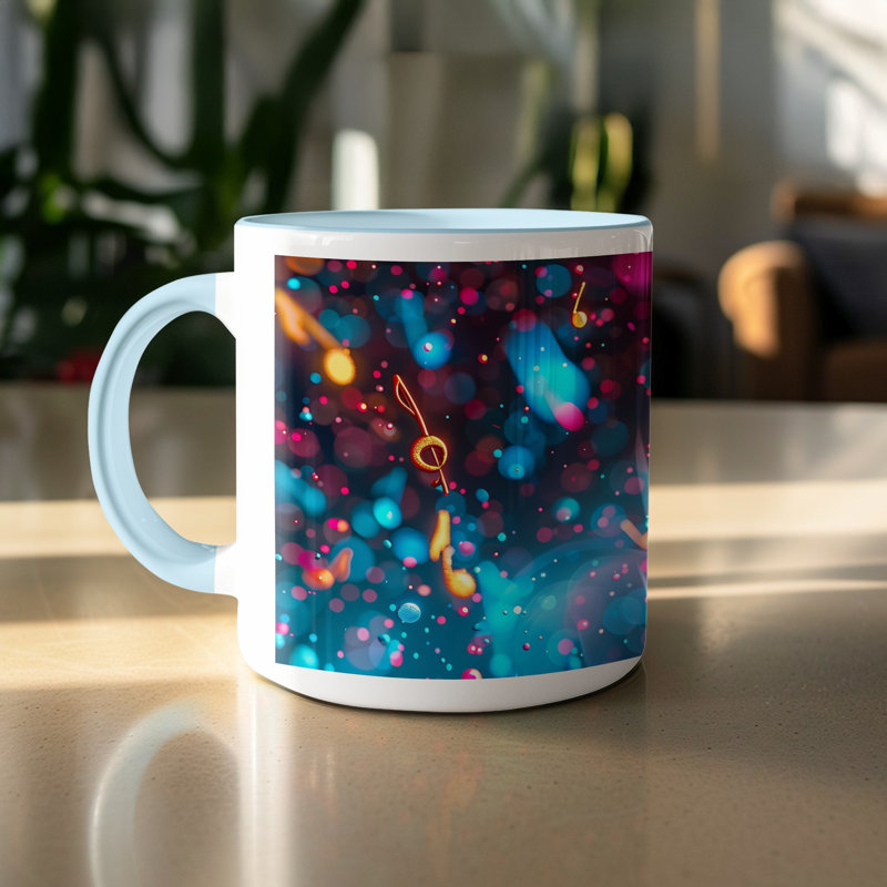 Polka Dot 11oz Accent Coffee Mug, Light Blue