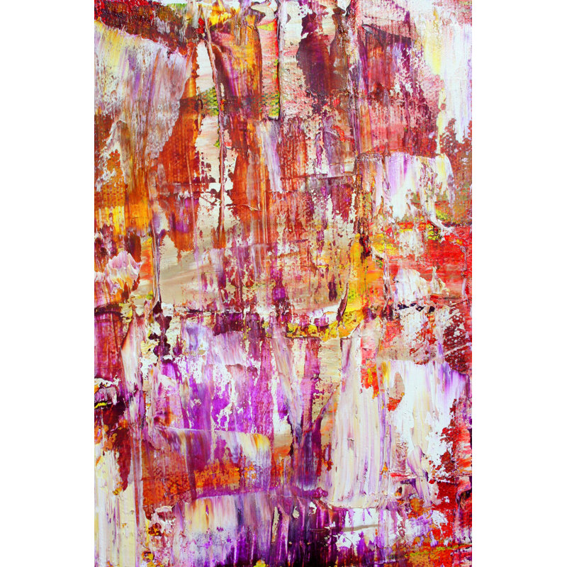 Obee, peinture abstraite sur toile par. Peinture, H 18 po x l 12 po
