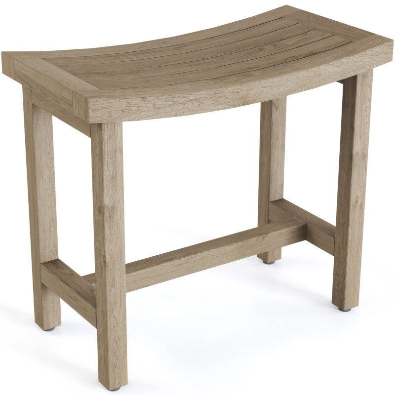 Banc de douche 24 po Sumba, H 21 po x l 24 po x P 12 po, Huile de teck