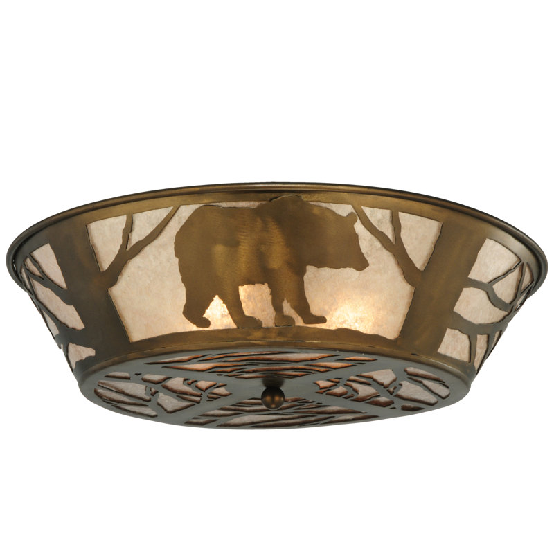 Rustic Lodge 4 - Light Semi Flush Mount