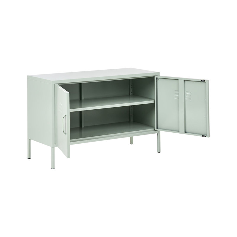 Storage Unit Metal Light Beige, Green