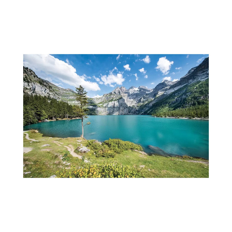 Oeschinen Lake In Switzerland by Jan Becke - Wrapped Canvas Gallery-Wrapped Canvas Giclée, 66.04 cm H x 45.72 cm W