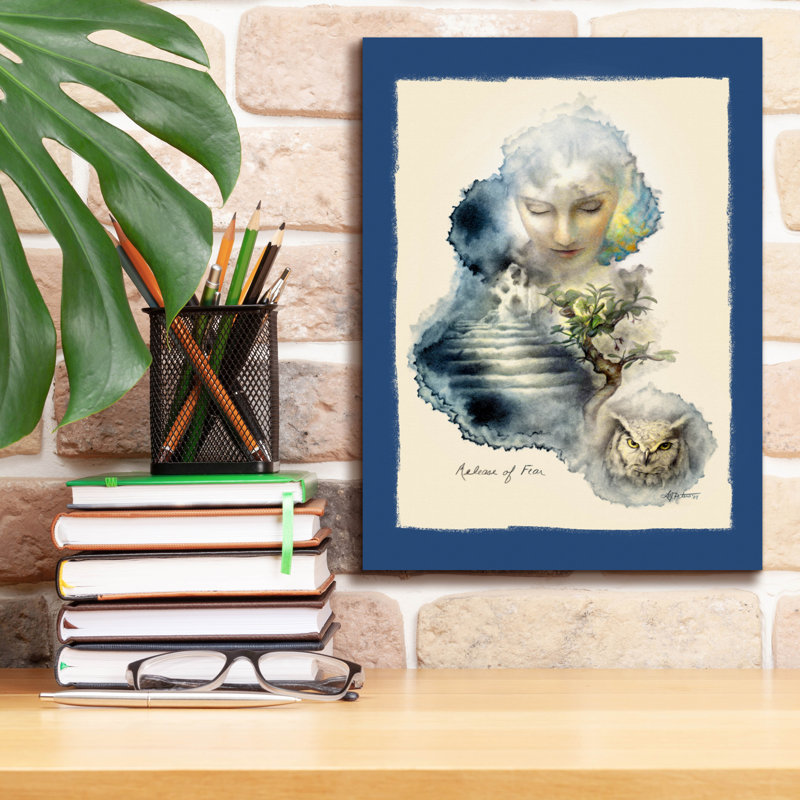 «Relâchement de la peur» par Art and a Little Magic, art mural sur toile, H 16 po x l 12 po x P 0,75 po