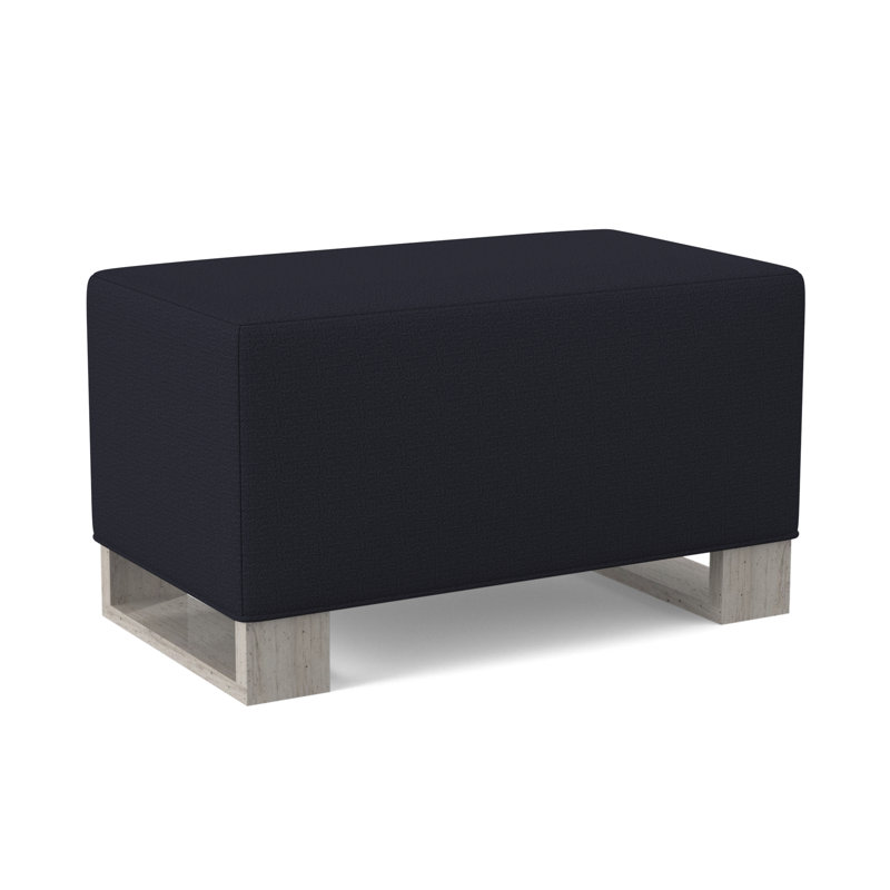 Repose-pieds, Bisque, 100% polyester bleu marine de Venise