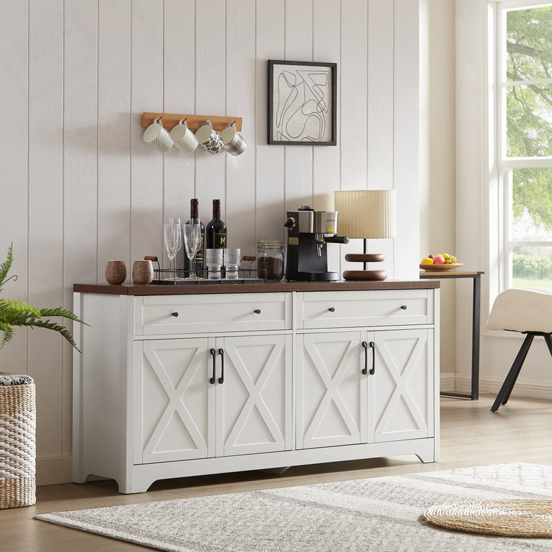 Armoire de rangement avec 2 tiroirs, Brun