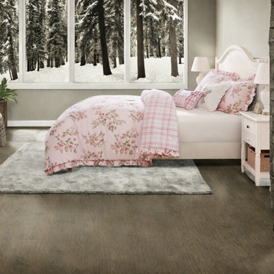 Ensemble d'édredon en microfibre rose