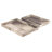  Arabella Leather Gray Wooden Handmade Cowhide Living Room Decor Tray with Slot Handles, Set of 2-1060400890