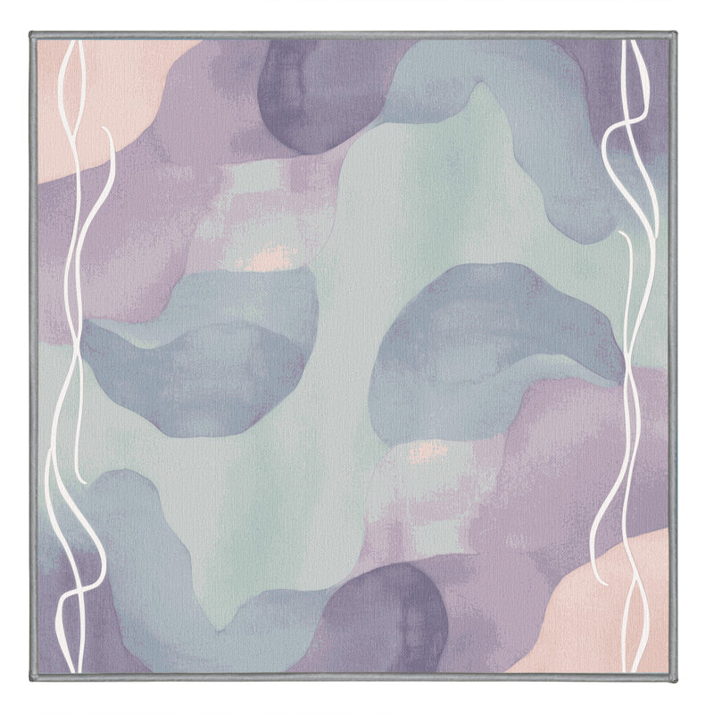 Misty Lagoon Rug, Square 3'