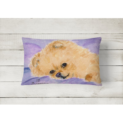 Pomeranian Outdoor Reversible Throw Pillow