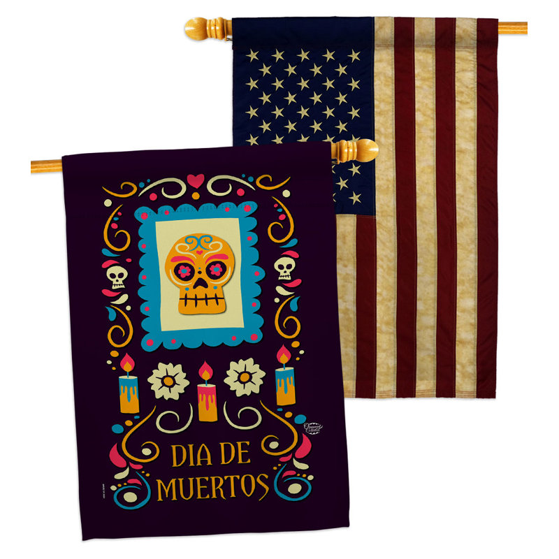 Drapeau de maison en polyester 2 côtés 3 pi 3 po x 2 pi