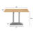 48"L x 30"W Solid Wood Tabletop w/ 27" x 15" Two-Column Dining Height Table Base-2051811145-2051811151