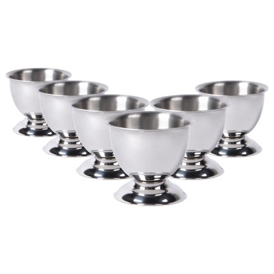 Argon Tableware 6x Stainless Steel Egg Cups