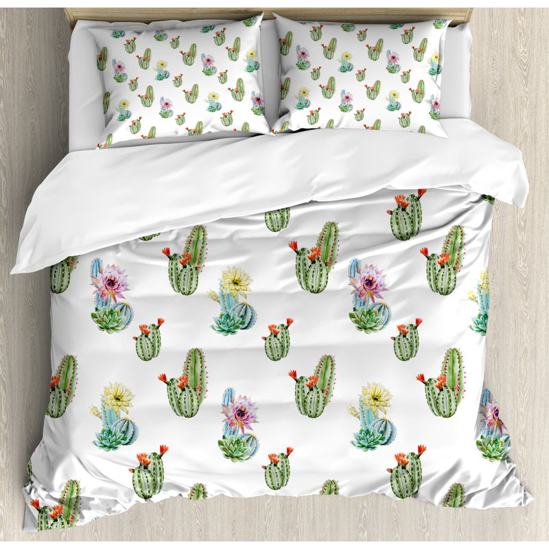 Traditional Polyester Floral Duvet Cover, Queen