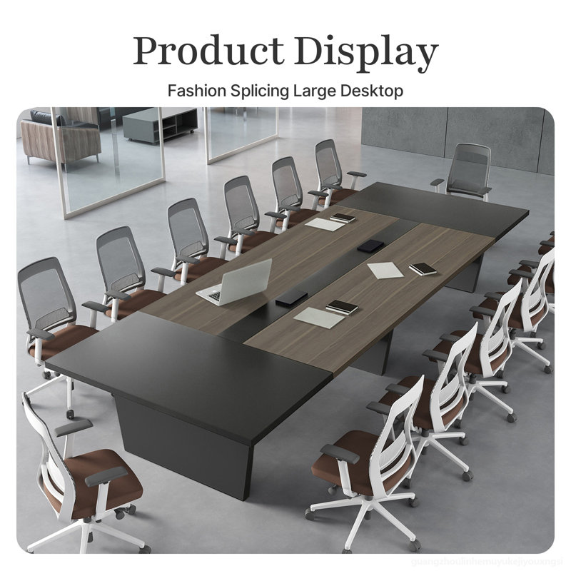 Table de conférence moderne et ergonomique - Design spacieux, durable et polyvalent, H 29,53 po x l 94,5 po x P 47,2 po