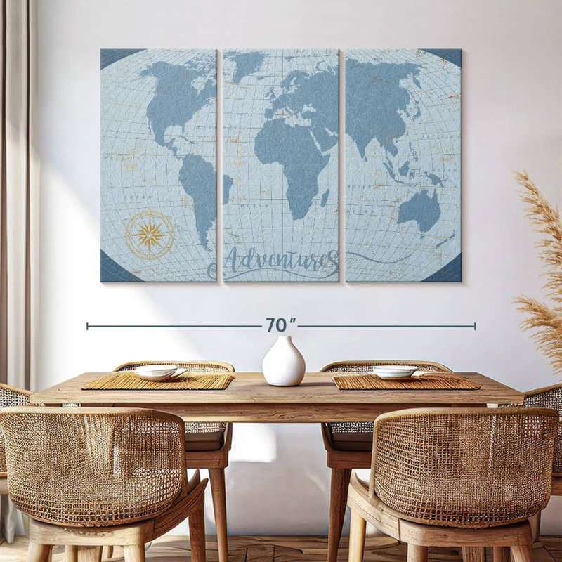 Carte du monde de Senne Adventures, H 42 po x l 65 po