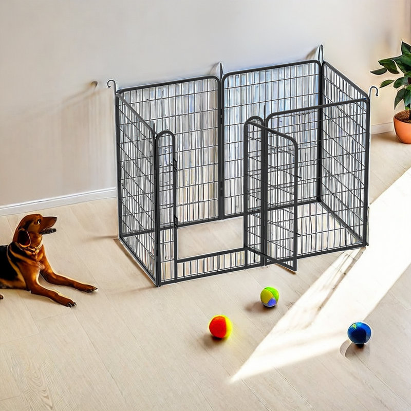 Falando 54'' H Panel Metal Exercise Pen, 54" H x 40" L x 27" W
