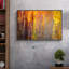 «Texture Illusion Gold Yellow Abstract Shapes», impression sur toile vibrante pour le salon, la chambre à coucher, le décor S07-104074674-104074680