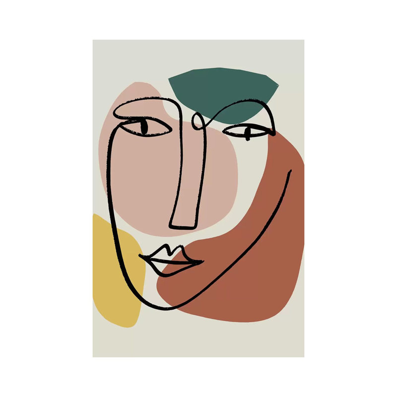 «Newstalgia Face I» par Nikki Chu - impression, H 26 po x l 18 po x 1,5 po, Toile tendue