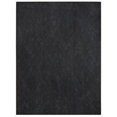 Hand Hooked Wool Geometric Area Rug