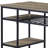 Rustic Kitchen Island With Open Shelving