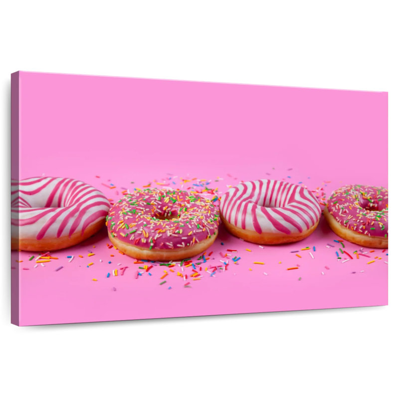 Yarlin Pastel Pink Doughnuts, 30" H x 45" W
