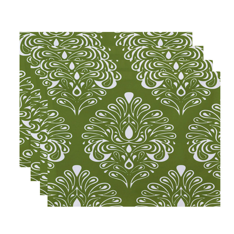 Selina Polyester 18" Rectangle Placemat, Green