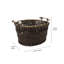 Hand Woven Wicker Laundry Basket with Handles