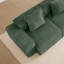 Canapé modulaire en velours vert Harrison - Modulaire avec tissu de première qualité, aucun assemblage requis-271817000