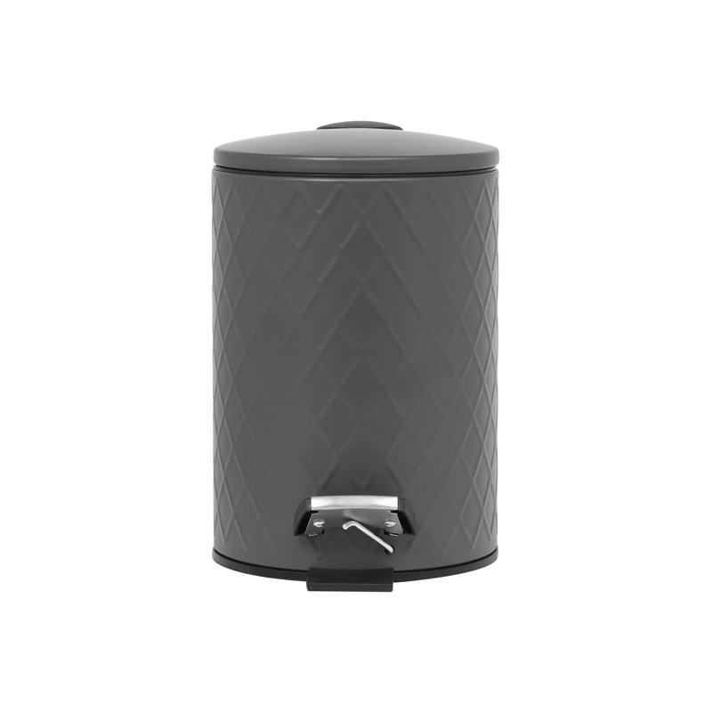 Steel Step On Waste Bin - 3L, Grey