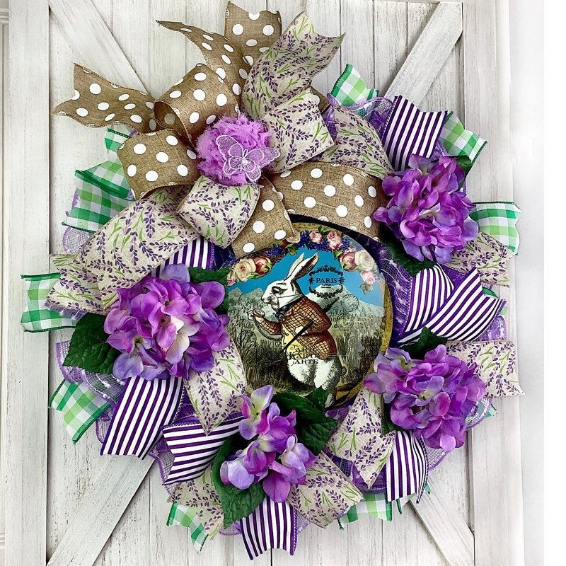 Faux Hydrangea 18'' Wreath