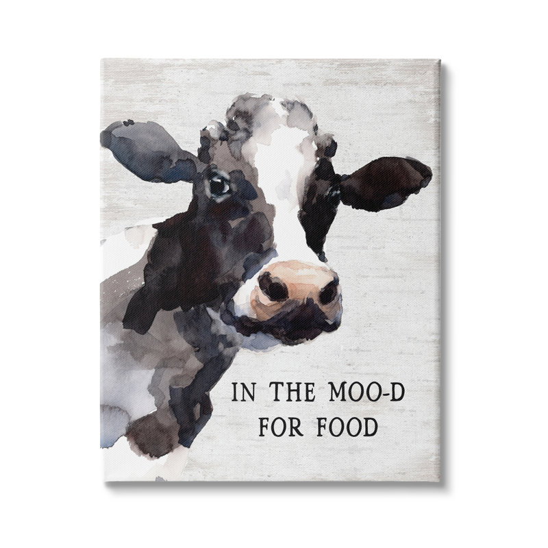 In The Moo-D For Food, Toile tendue, H 20 po x l 16 po x P 1,5 po