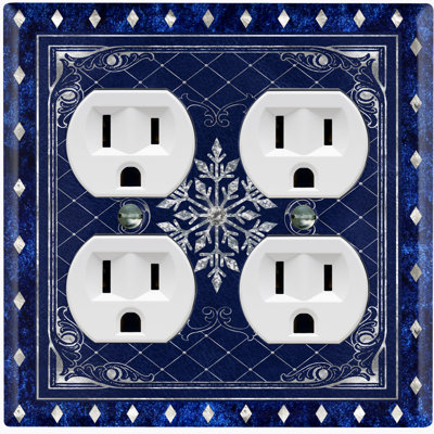 Patterned 4 - Gang Toggle Light Switch Standard Wall Plate