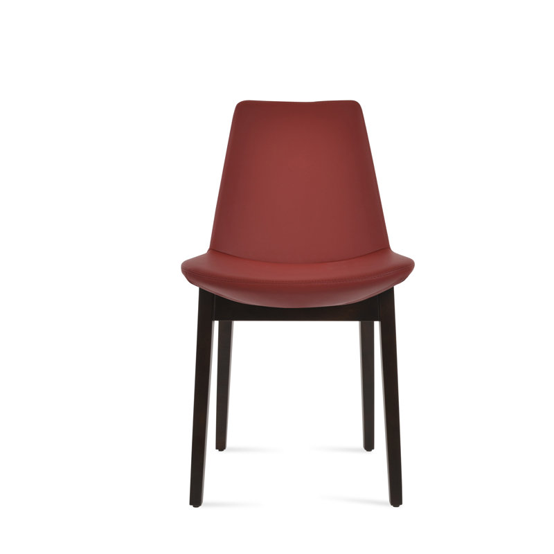 Eiffel Wood Dining Chair, Walnut, Dark Red PPM