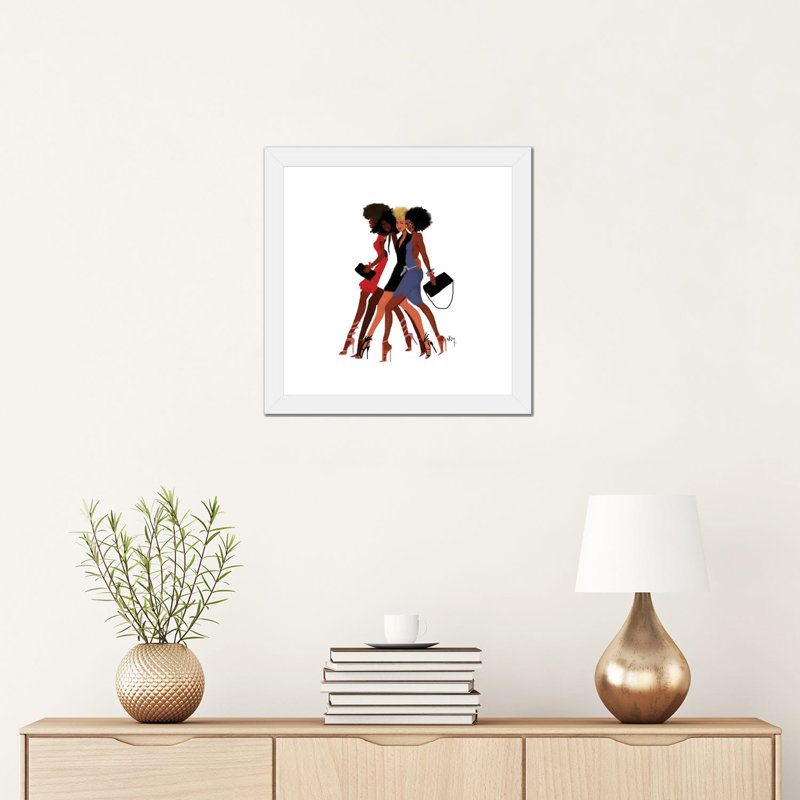 « 4 US » par Nicholls Kobi, reproduction d’art, Papier encadré blanc, Blanc, H 16 po x l 16 po x p 1 po