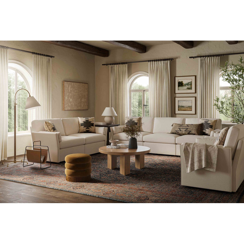 Grimsby 73' Upholstered Sofa, Blanc