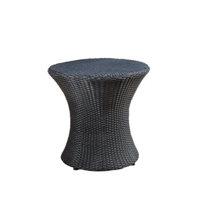 Lambrecht 19.75" W 19.75" D Round Weather Resistant Wicker Side Table 