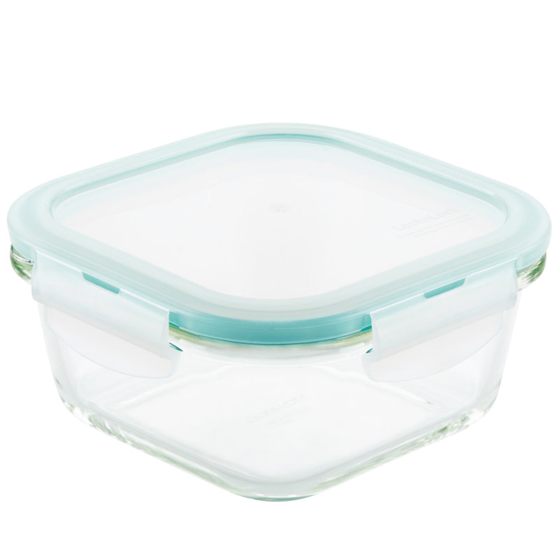 Clear Square Glass Food Storage Jar, 17-oz, BPA-free