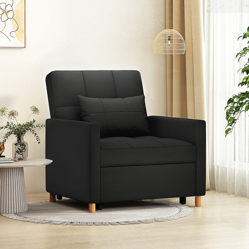 Upholstered Accent Chair, Black