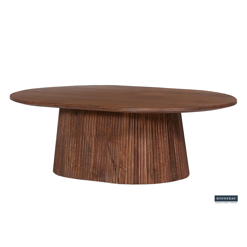 Miguel Solid Wood Solid Coffee Table, Light Brown