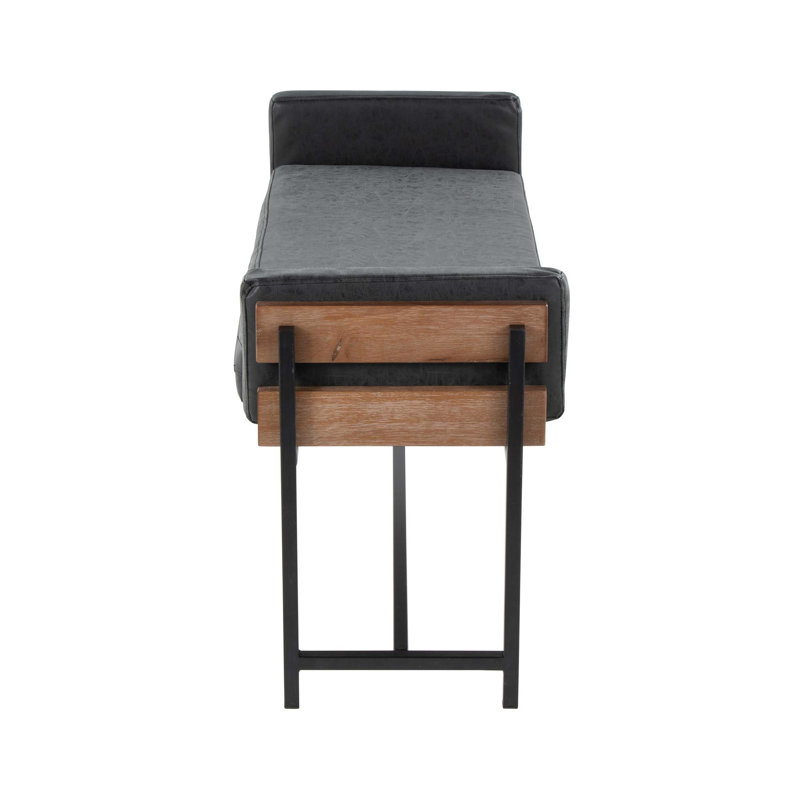 Banc de 18 pouces avec métal, Black