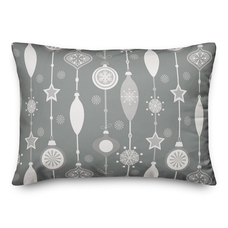 Geometric Throw Pillow, Gray, Pillow Cover Only - Insert