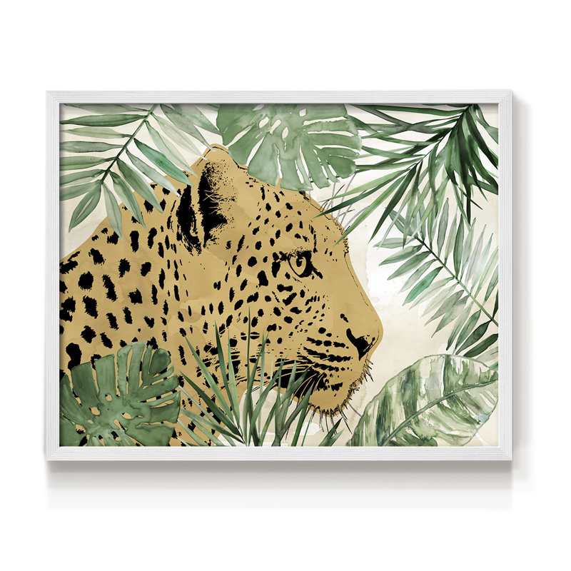 Palm Leopard I -Framed Print - Restickable