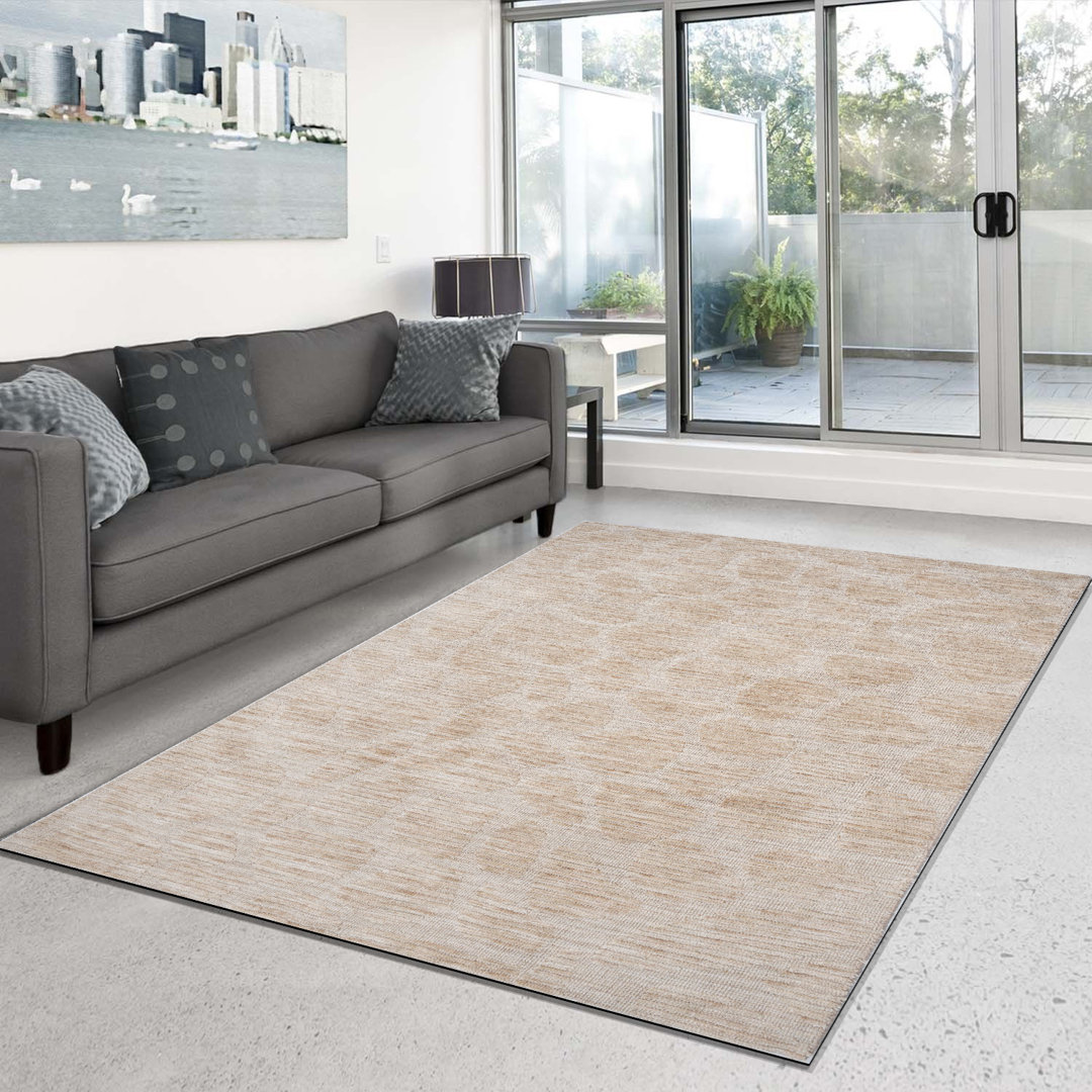 Handgefertigter Teppich Atmore in Beige