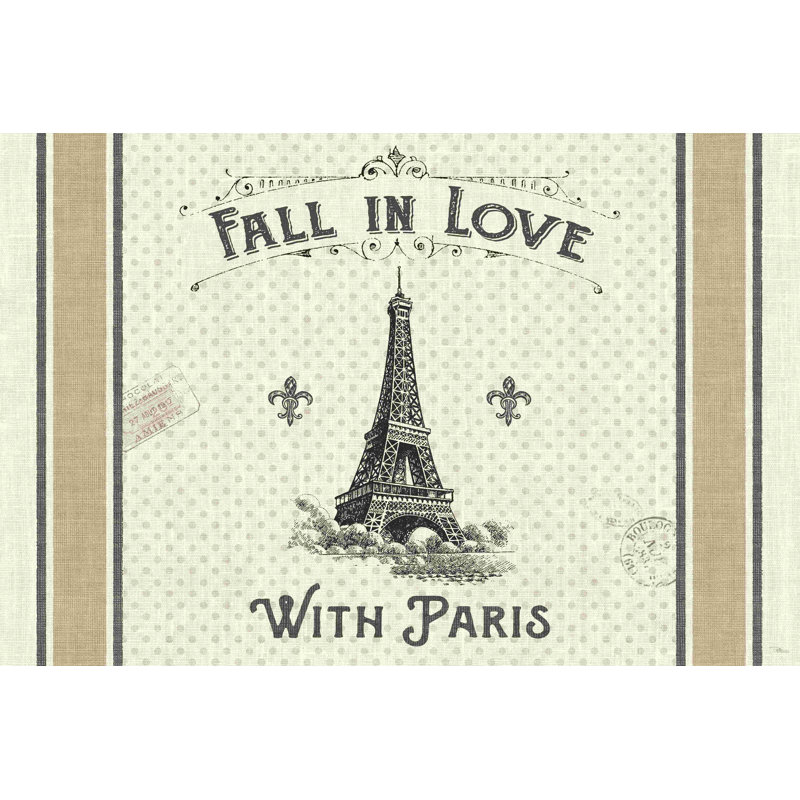 «Paris Farmhouse I» par Pela Studio, art textuel sur toile tendue, H 8 po x l 12 po